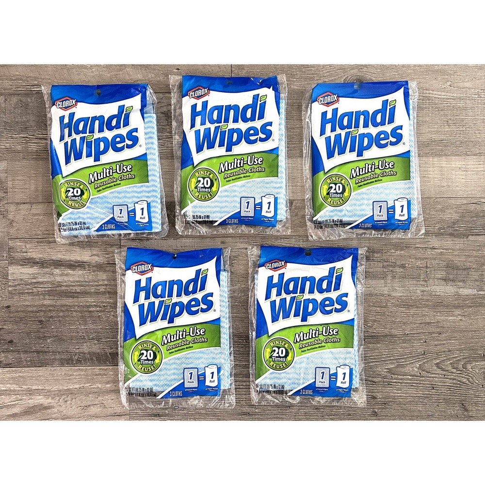 Clorox Handwipes Multipurpose Reusable Cloths‎ Cleaning Towels 5 Pack 15 Total